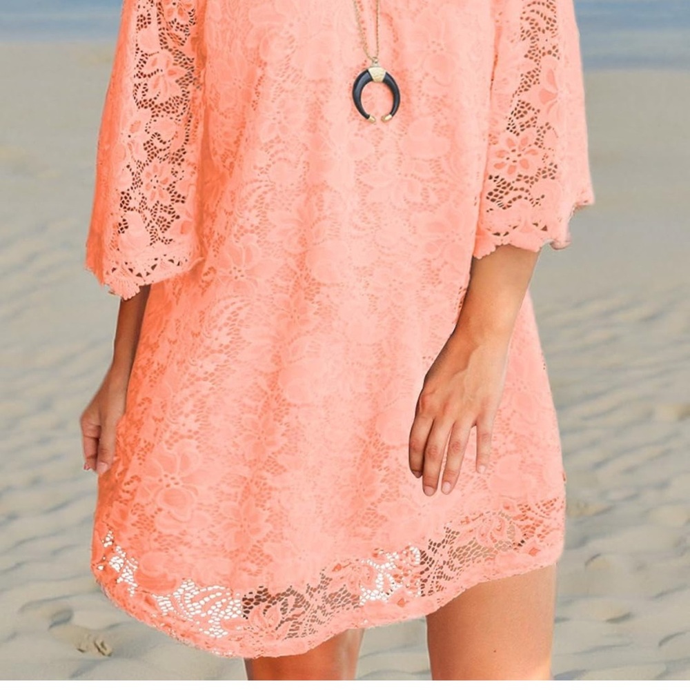 Versatile Coral Lace Womens Dress- NW/OT- NEVER WORN!
